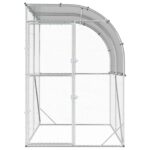 vidaXL Kurník pre kurčatá Strieborná 200 x 200 x 215 cm – Obrázok 3