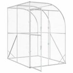 vidaXL Kurník pre kurčatá Strieborná 200 x 200 x 215 cm – Obrázok 2