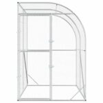 vidaXL Kurník pre kurčatá Strieborná 200 x 200 x 215 cm – Obrázok 3