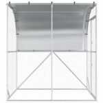 vidaXL Kurník pre kurčatá Strieborná 200 x 200 x 215 cm – Obrázok 4