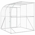 vidaXL Kurník pre kurčatá Strieborná 200 x 200 x 215 cm – Obrázok 6