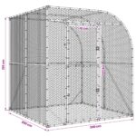 vidaXL Kurník pre kurčatá Strieborná 200 x 200 x 215 cm – Obrázok 8