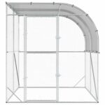vidaXL Kurník pre kurčatá Strieborná 200 x 200 x 215 cm – Obrázok 3