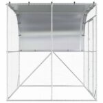 vidaXL Kurník pre kurčatá Strieborná 200 x 200 x 215 cm – Obrázok 4