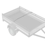 vidaXL Nosník plachty na prívesy Strieborná 136-218 cm – Obrázok 3