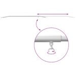vidaXL Nosník plachty na prívesy Strieborná 136-218 cm – Obrázok 8