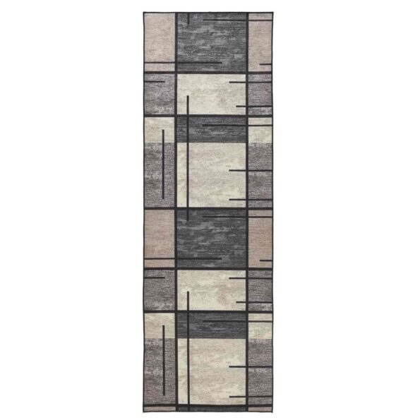 vidaXL Behúň LESAKA Hnedá 100 x 300 cm Diamantový zamat – Obrázok 2