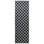 vidaXL Behúň LESAKA Čierna a biela 50 x 250 cm Diamantový zamat – Obrázok 2
