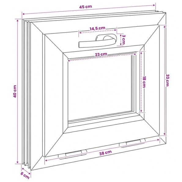 vidaXL Okno s nakloneným základom RISOR 45 x 40 cm – Obrázok 10
