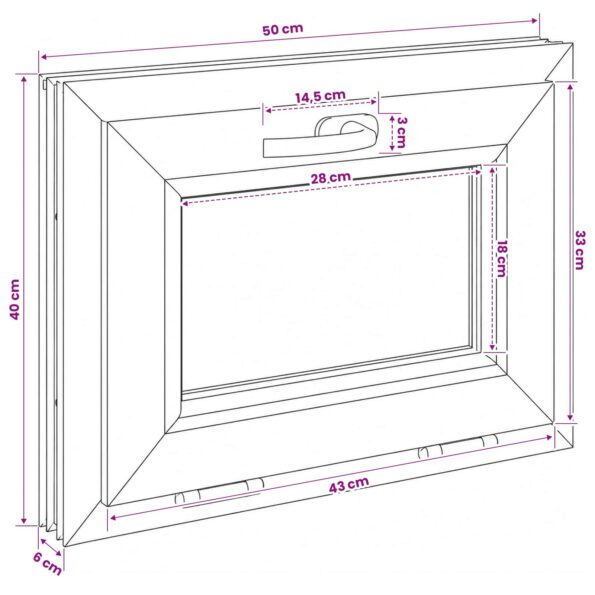vidaXL Okno s nakloneným základom RISOR 50 x 40 cm – Obrázok 10