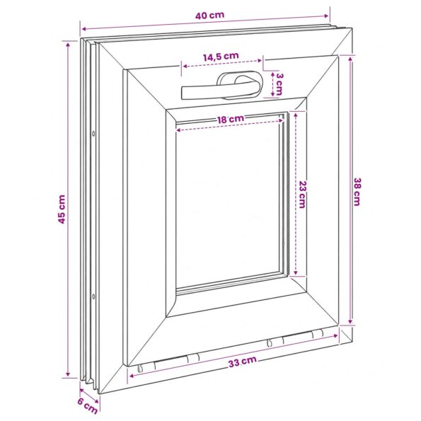 vidaXL Okno s nakloneným základom RISOR 40 x 45 cm – Obrázok 10