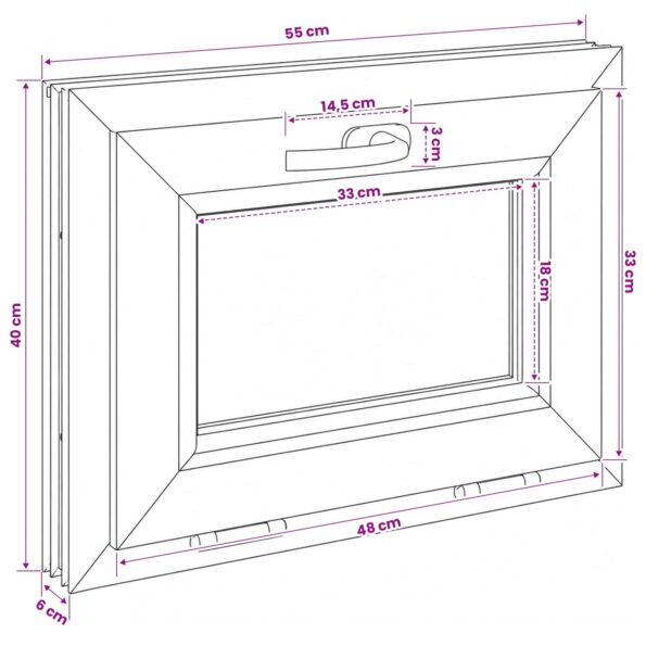 vidaXL Okno s nakloneným základom RISOR 55 x 40 cm – Obrázok 10