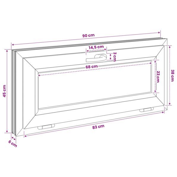 vidaXL Okno s nakloneným základom RISOR 90 x 45 cm – Obrázok 11