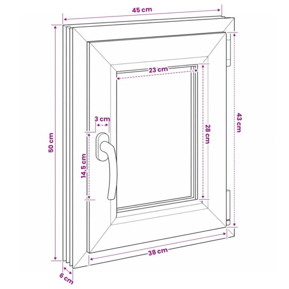 vidaXL Podkrovné okno RISOR 50 x 55 cm PVC a sklo – Obrázok 11