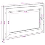 vidaXL Podkrovné okno RISOR 90 x 55 cm PVC a sklo – Obrázok 11