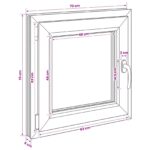 vidaXL Podkrovné okno RISOR 70 x 70 cm PVC a sklo – Obrázok 11