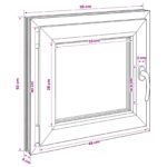 vidaXL Podkrovné okno RISOR 55 x 50 cm PVC a sklo – Obrázok 11