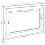 vidaXL Podkrovné okno RISOR 95 x 50 cm PVC a sklo – Obrázok 11