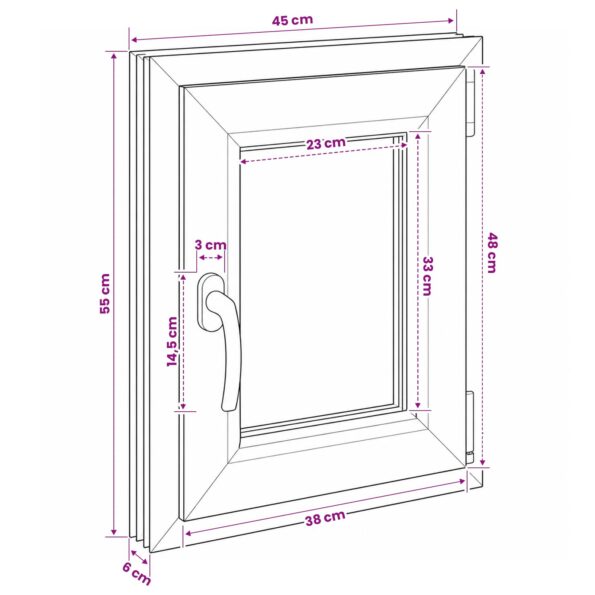 vidaXL Podkrovné okno RISOR 50 x 55 cm PVC a sklo – Obrázok 10