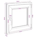 vidaXL Podkrovné okno RISOR 55 x 55 cm PVC a sklo – Obrázok 11