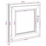 vidaXL Podkrovné okno RISOR 55 x 55 cm PVC a sklo – Obrázok 11