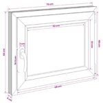 vidaXL Biele vnútorné farby okna v suteréne RISOR 75 x 55 cm – Obrázok 11