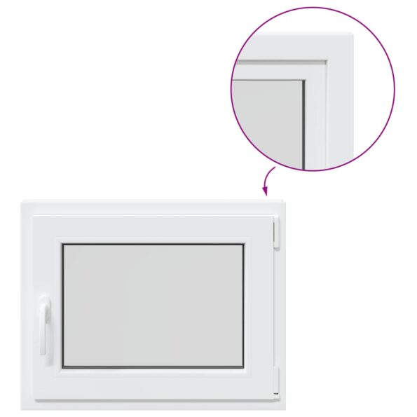 vidaXL Biele vnútorné farby okna v suteréne RISOR 75 x 55 cm – Obrázok 2