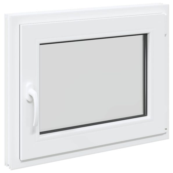 vidaXL Biele vnútorné farby okna v suteréne RISOR 75 x 55 cm – Obrázok 3