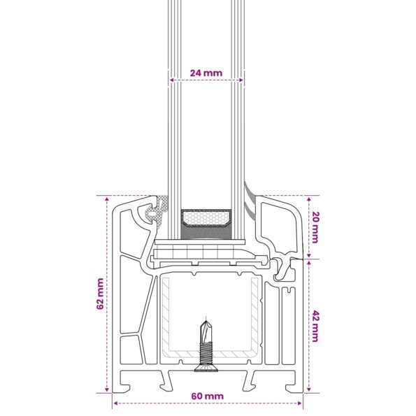 vidaXL Okno do pivnice RISOR 35 x 45 cm PVC a sklo – Obrázok 9