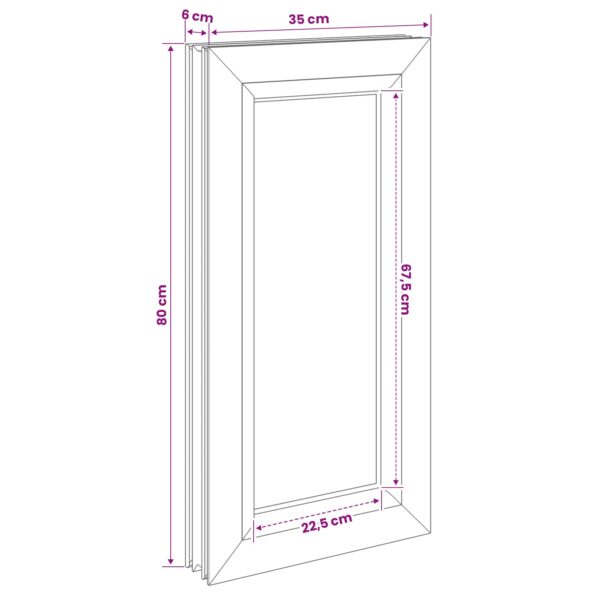 vidaXL Okno do pivnice RISOR 35 x 80 cm PVC a sklo – Obrázok 8