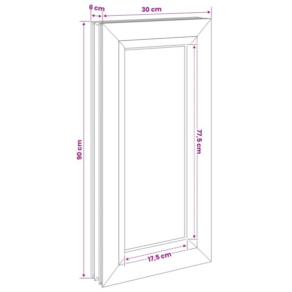 vidaXL Okno do pivnice RISOR 30 x 90 cm PVC a sklo – Obrázok 8