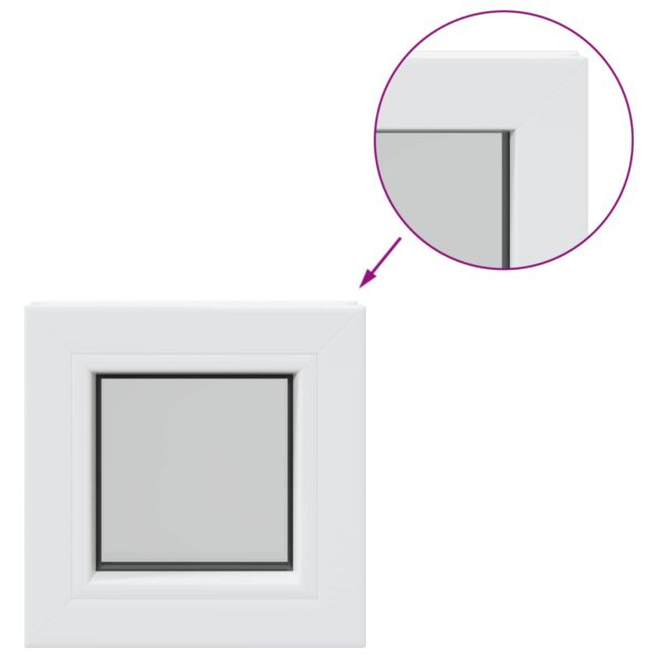 vidaXL Okno do pivnice RISOR 35 x 35 cm PVC a sklo – Obrázok 2