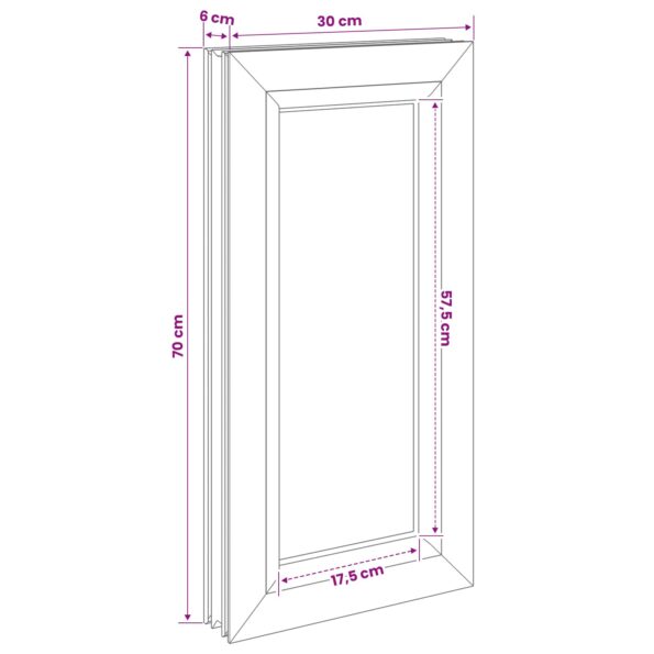 vidaXL Okno do pivnice RISOR 30 x 70 cm PVC a sklo – Obrázok 8