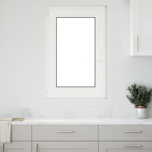 vidaXL Otočné a sklopné okno do suterénu RISOR 60 x 80 cm PVC a sklo – Obrázok 3