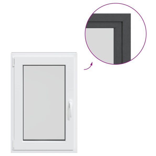 vidaXL Otočné a sklopné okno do suterénu RISOR 60 x 80 cm PVC a sklo – Obrázok 8