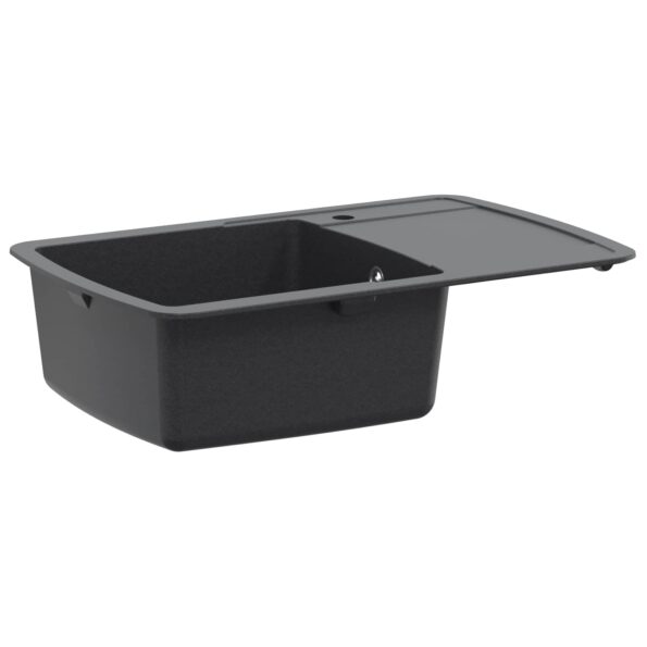 vidaXL Kuchynský jednodrez Granit 78 x 50 x 31 cm Grafitová šedá – Obrázok 2