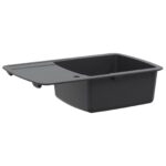 vidaXL Kuchynský jednodrez Granit 78 x 50 x 31 cm Grafitová šedá – Obrázok 4