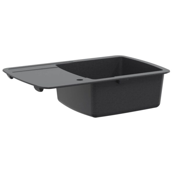 vidaXL Kuchynský jednodrez Granit 78 x 50 x 31 cm Grafitová šedá – Obrázok 4