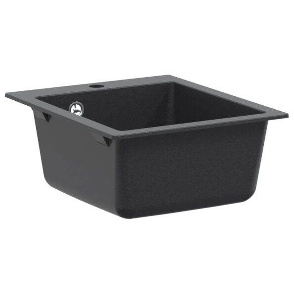 vidaXL Kuchynský jednodrez Granit 42,5 x 50 x 31 cm Grafitová šedá – Obrázok 2