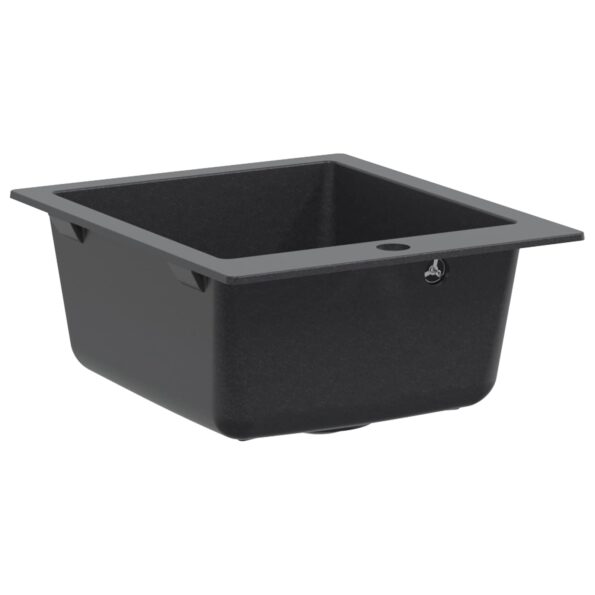 vidaXL Kuchynský jednodrez Granit 42,5 x 50 x 31 cm Grafitová šedá – Obrázok 4
