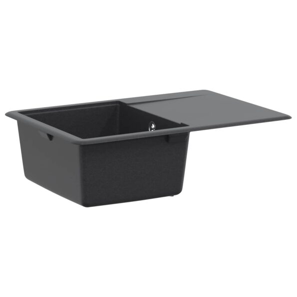 vidaXL Kuchynský jednodrez Granit 67 x 46 x 19 cm Grafitová šedá – Obrázok 2