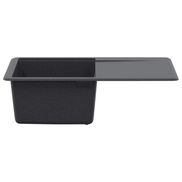 vidaXL Kuchynský jednodrez Granit 67 x 46 x 19 cm Grafitová šedá – Obrázok 3