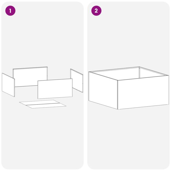 vidaXL Záhradný kvetináč 2 ks Olivovo zelená 60 x 60 x 30 cm – Obrázok 7