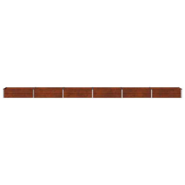 vidaXL Vyvýšený záhon Hrdzavý 480 x 40 x 24 cm corton – Obrázok 4