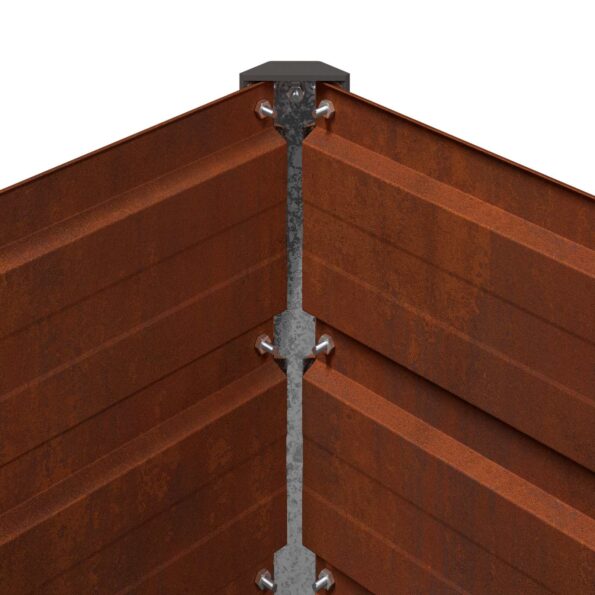 vidaXL Vyvýšený záhon Hrdzavý 480 x 40 x 24 cm corton – Obrázok 8