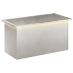 vidaXL Záhradný kvetináč s LED Strieborná 40 x 80 x 40 cm – Obrázok 2
