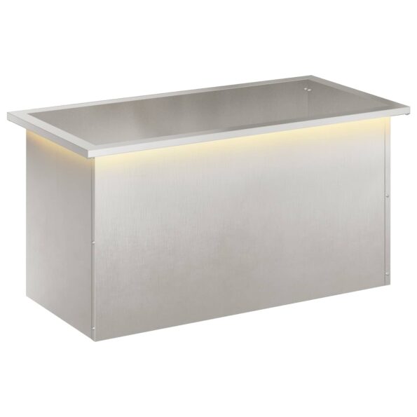 vidaXL Záhradný kvetináč s LED Strieborná 40 x 80 x 40 cm – Obrázok 2