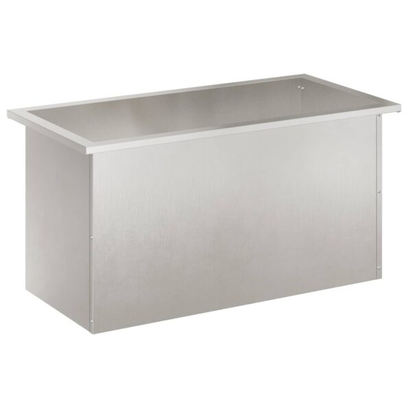 vidaXL Záhradný kvetináč s LED Strieborná 40 x 80 x 40 cm – Obrázok 4
