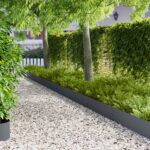 vidaXL Obrubník trávnika 10 ks 100 x 25 cm Oceľ Antracitová