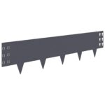 vidaXL Obrubník trávnika 10 ks 100 x 25 cm Oceľ Antracitová – Obrázok 2